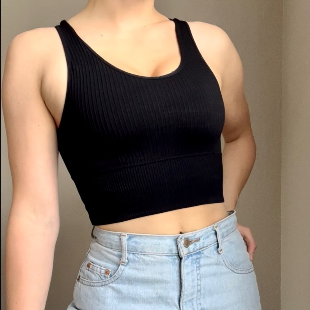 PRO FIT Cropped Active Ribbed Tank